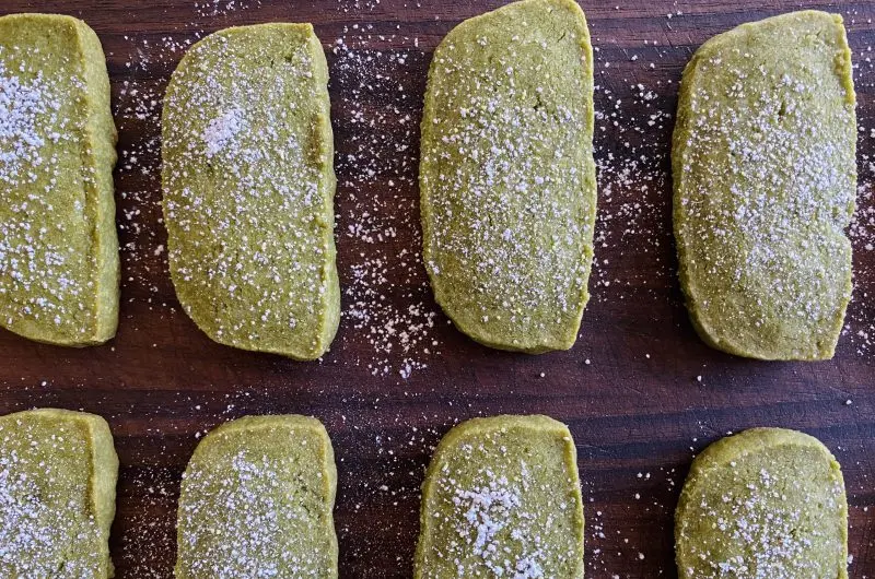 Matcha Green Tea Shortbread Cookies