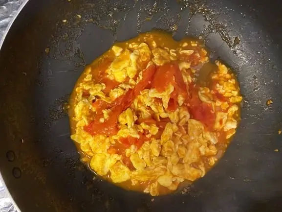 finished product stir-fried tomato and egg finished
